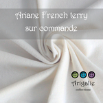 * ARIANE / couche plate en French Terry - Sur commande - BLANC