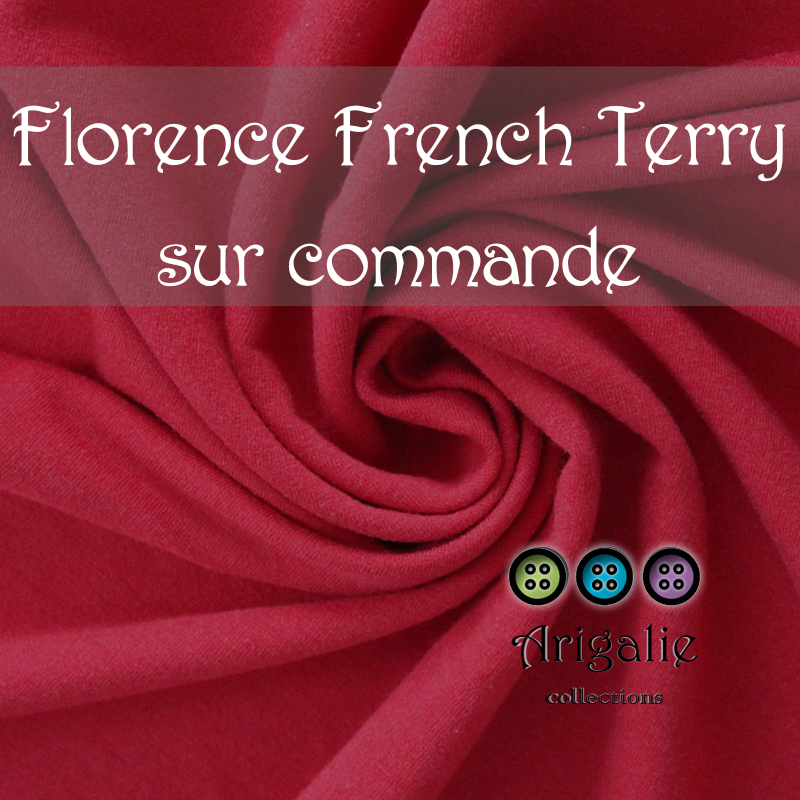 * FLORENCE / couche plate en French Terry - Sur commande / PIMENT
