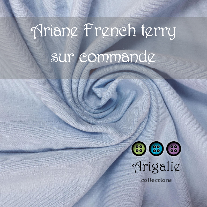 * ARIANE / couche plate en French Terry - Sur commande - CIEL