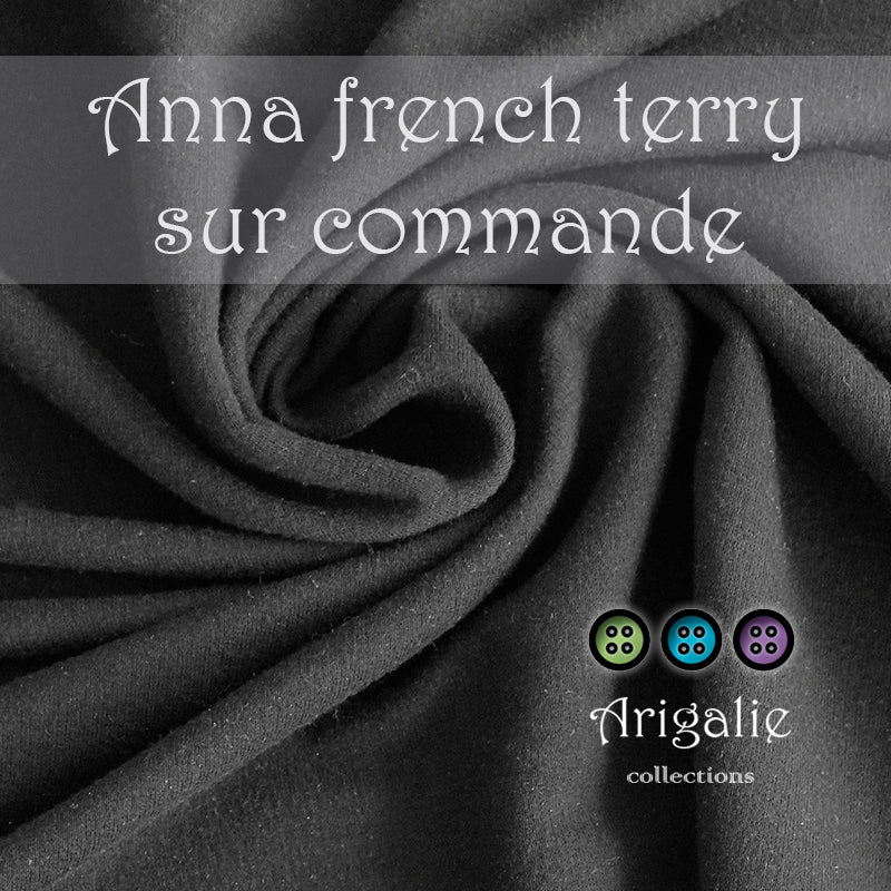 * ANNA /  couche plate en French Terry - Sur commande - NOIR