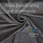 * ANNA /  couche plate en French Terry - Sur commande - CHARCOAL
