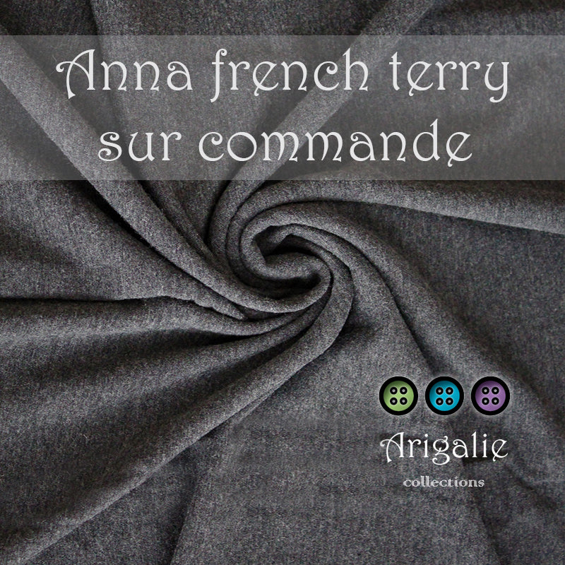 * ANNA /  couche plate en French Terry - Sur commande - CHARCOAL