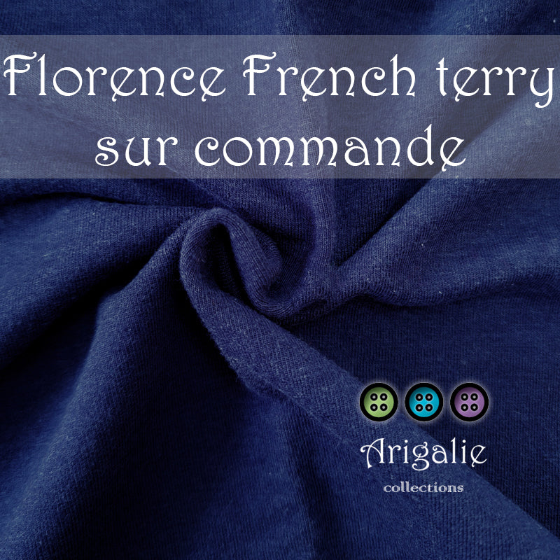 * FLORENCE / couche plate en French Terry - Sur commande / BLEU MINUIT