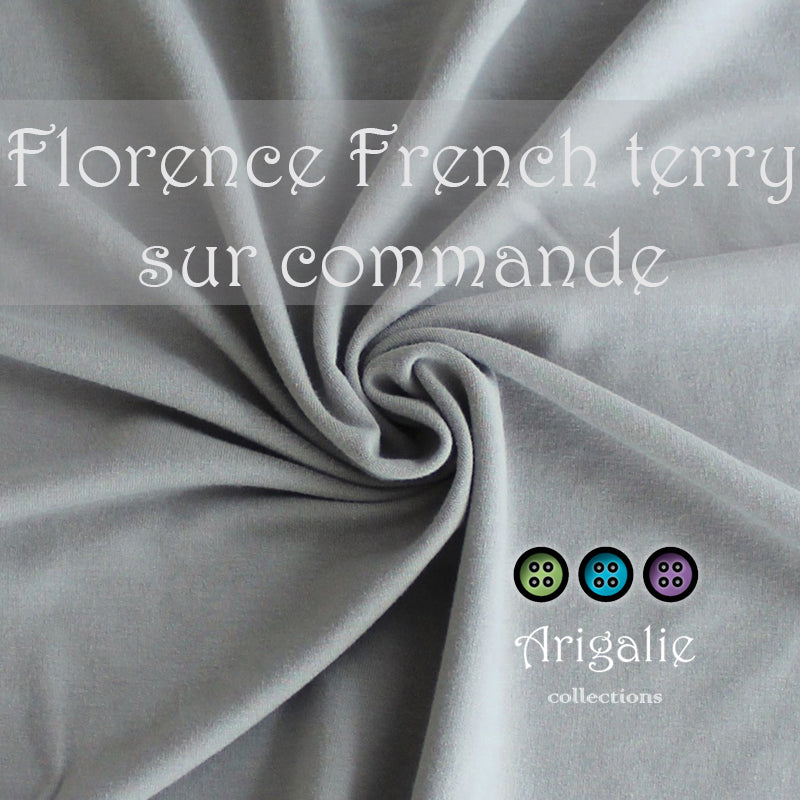 * FLORENCE / couche plate en French Terry - Sur commande / FUMÉE GRISE