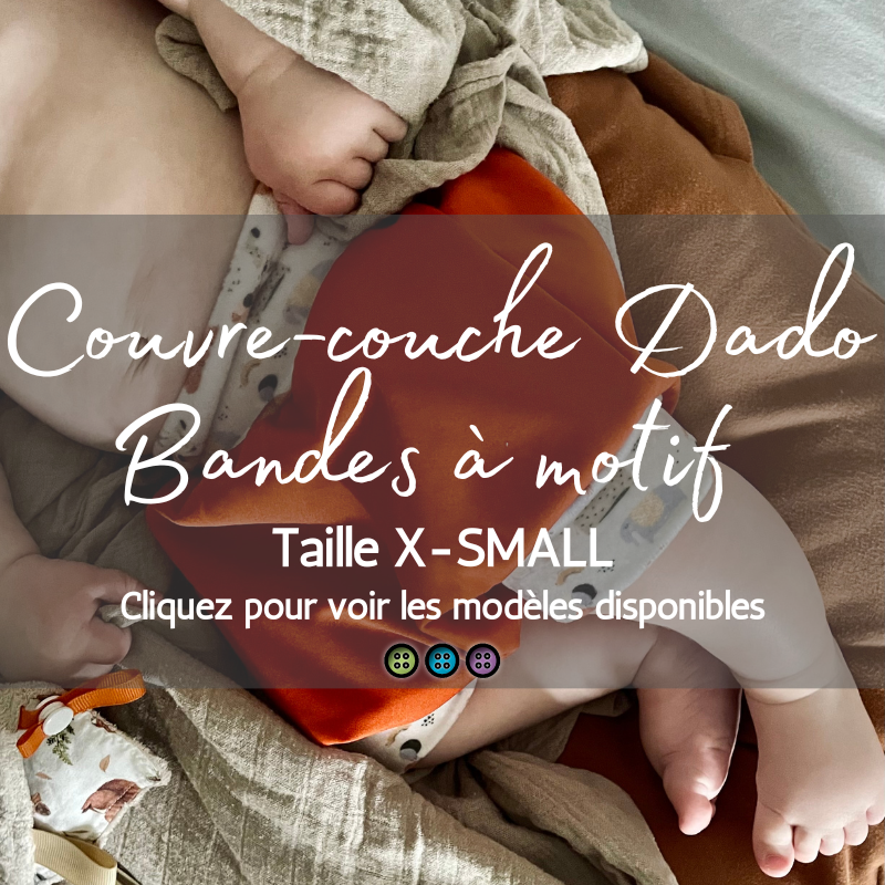 Couvre-couche DADO - Taille X-SMALL (BANDES À MOTIF)