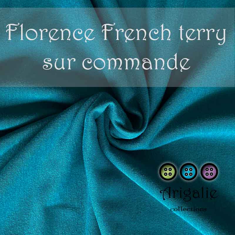 FLORENCE / couche plate en French Terry - Sur commande / ÉMERAUDE