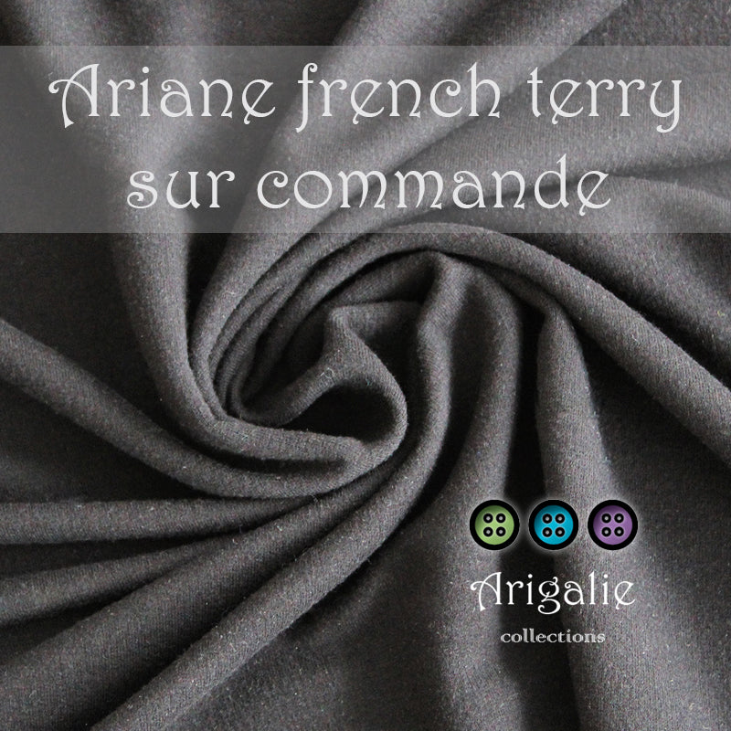 * ARIANE / couche plate en French Terry - Sur commande - CHARBON