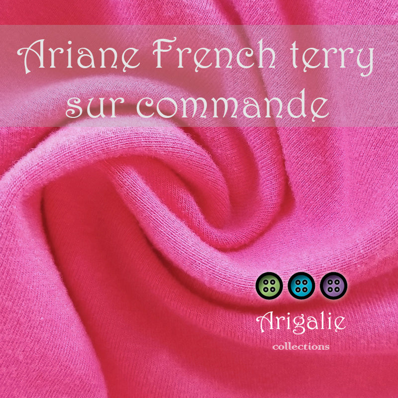 ARIANE / couche plate en French Terry - Sur commande - FUSHIA