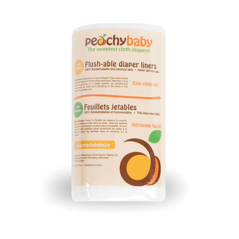 Feuillets larges jetables compostables/biodégradables Peachy Baby
